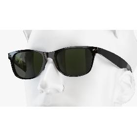 New Classic Style Sunglasses Glossy Black with Green Lenses model